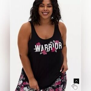 Torrid Black Warrior Floral Tank Top